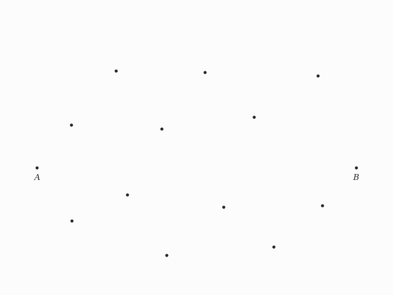 Animation of a simple polygon being built by recursively splitting the points